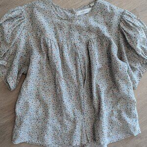 DOEN short sleeve button blouse (SMALL)